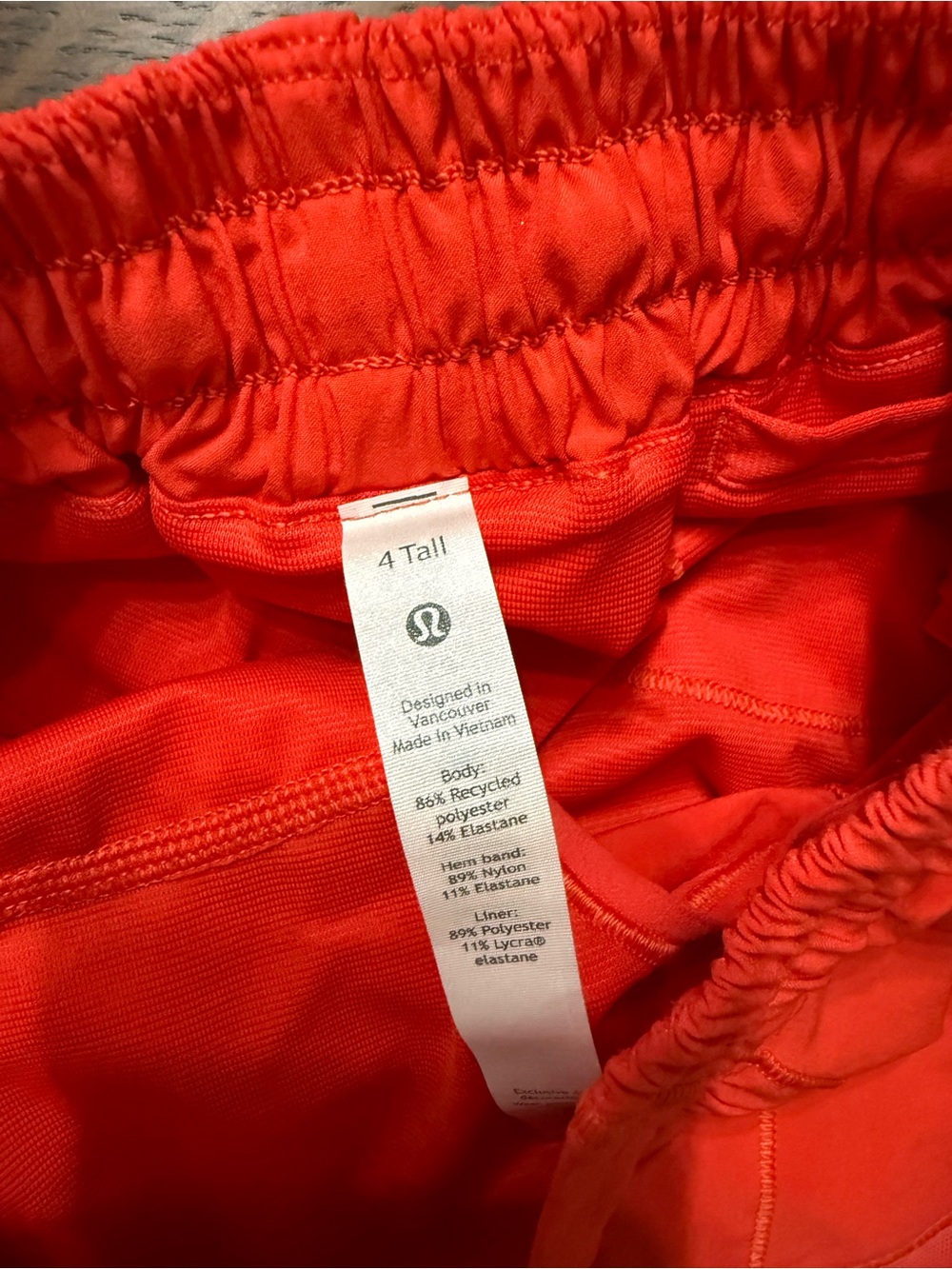 lululemon athletica Girls' Active Shorts - Red and Heather Gray - Picture 4 of 15